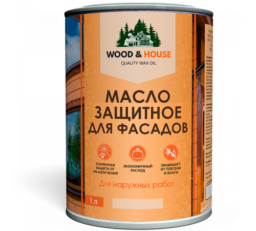 Купить МАСЛО ЗАЩИТНОЕ ДЛЯ ФАСАДОВ WOOD & HOUSE в Калуге, Калужская область