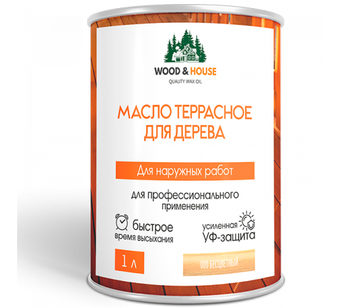 Заказать МАСЛО ТЕРРАСНОЕ ДЛЯ ДЕРЕВА WOOD & HOUSE в Калуге, Калужская область