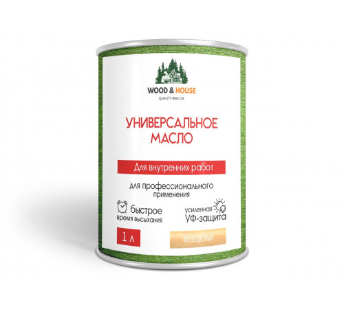 Приобрести ЦВЕТНОЕ УНИВЕРСАЛЬНОЕ МАСЛО WOOD & HOUSE Серия ПРОФИ в Калуге, Калужская область